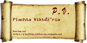 Plachta Viktória névjegykártya